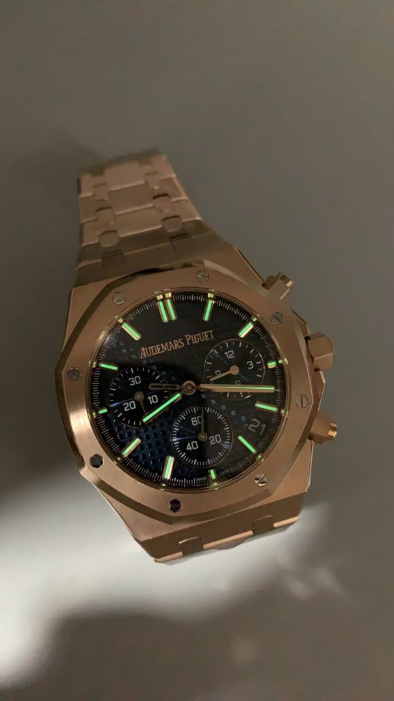 Audemars Piguet 26240 Rose Gold Dial Lume