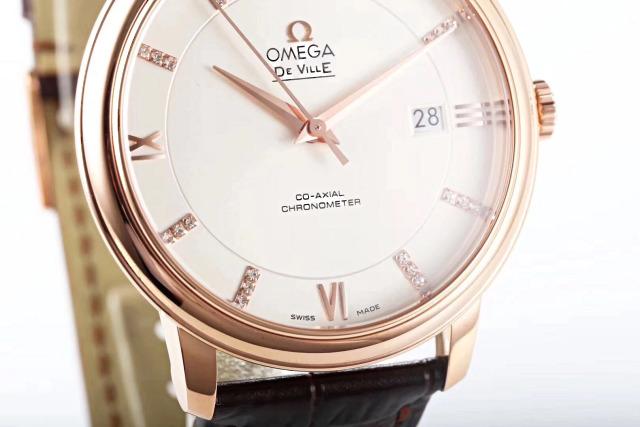 MKS Omega De Ville Rose Gold White Dial