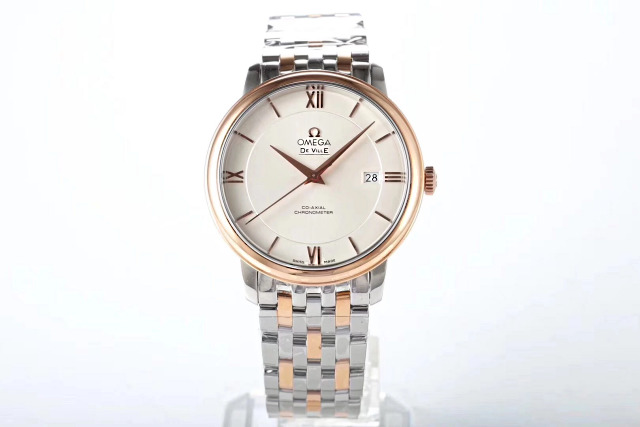 MKS Two Tone Rose Gold Omega De Ville