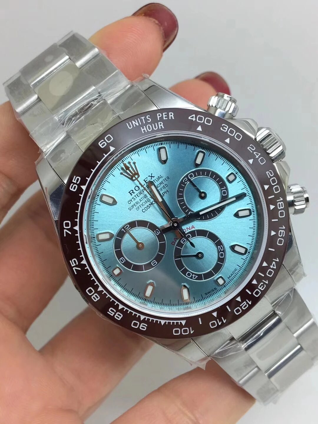 Noob Replica Rolex Ice Blue Dial