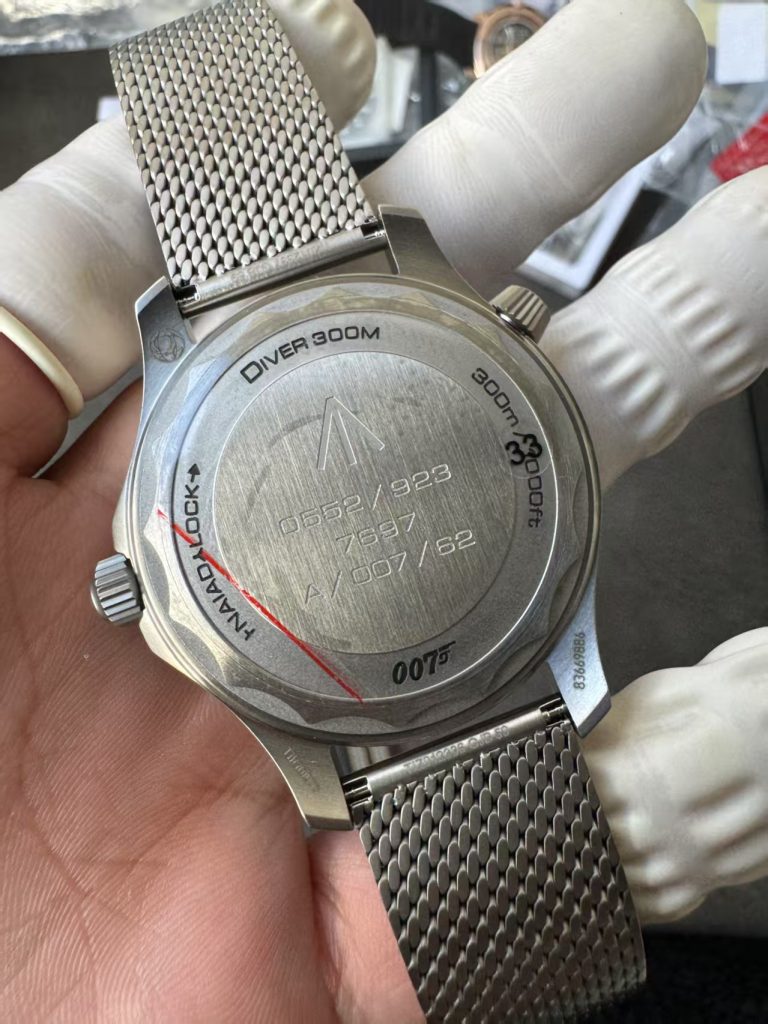 Omega No Time to Die Case Back