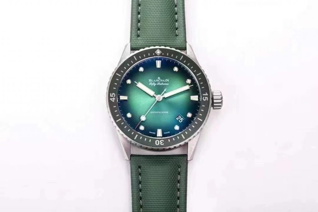 Replica Blancpain Fifty Fathoms Bathyscaphe Green