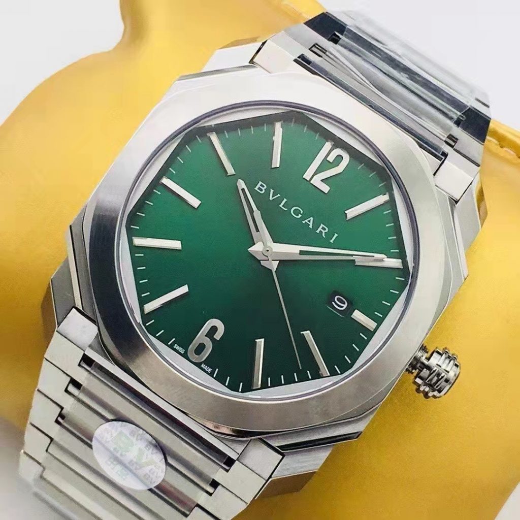 Replica Bvlgari Octo Stainless Steel Green