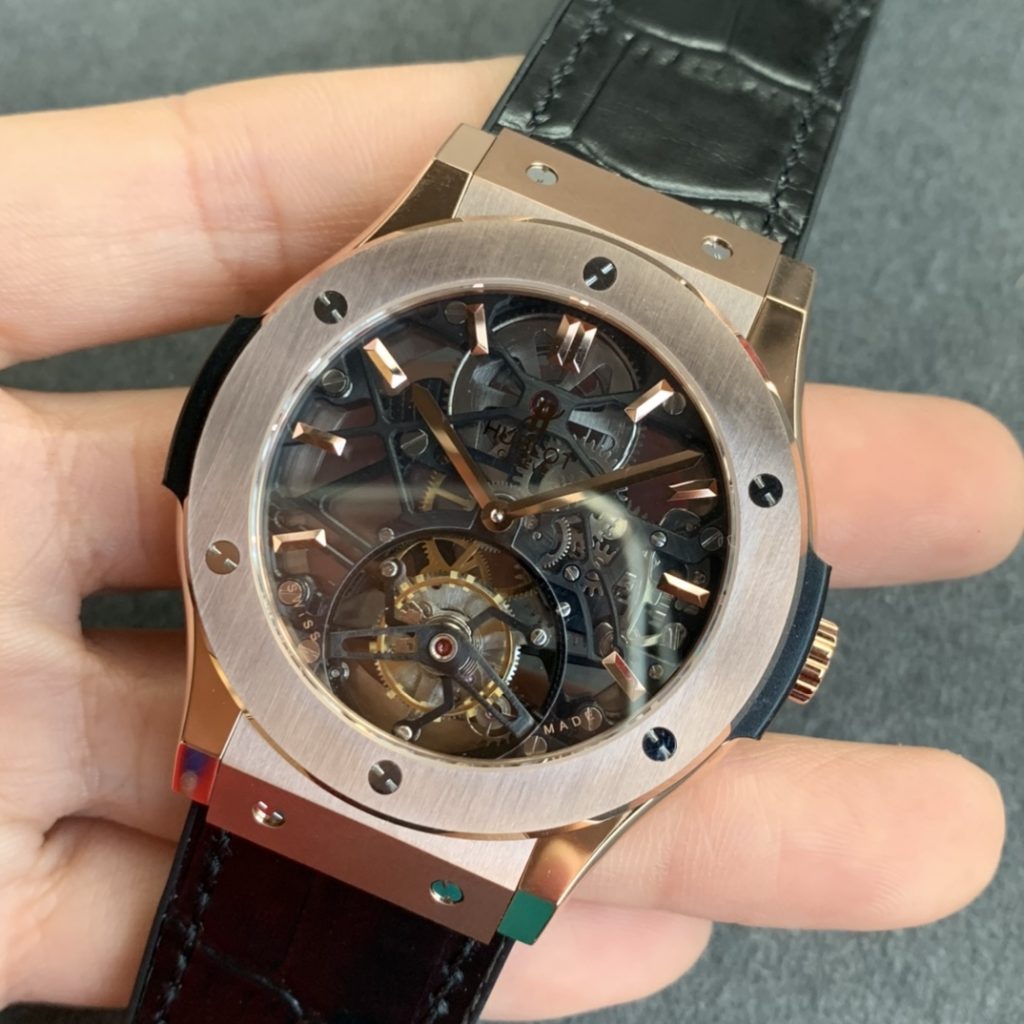 Replica Hublot Classic Fusion Tourbillon Rose Gold