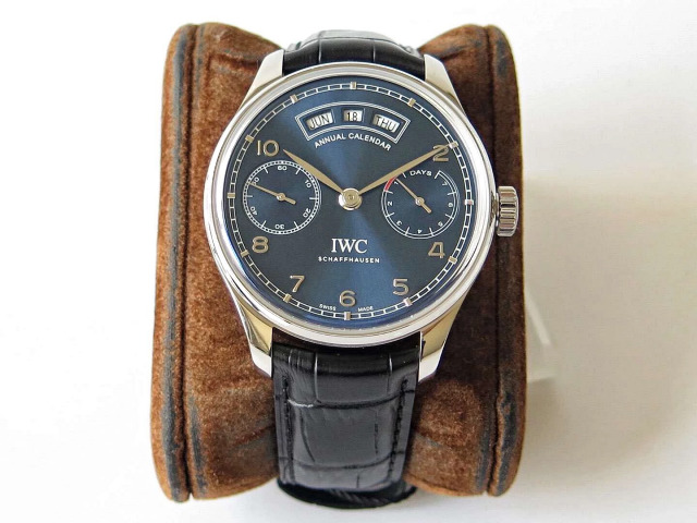 Replica IWC Portuguese Annual Calendar Blue Dial