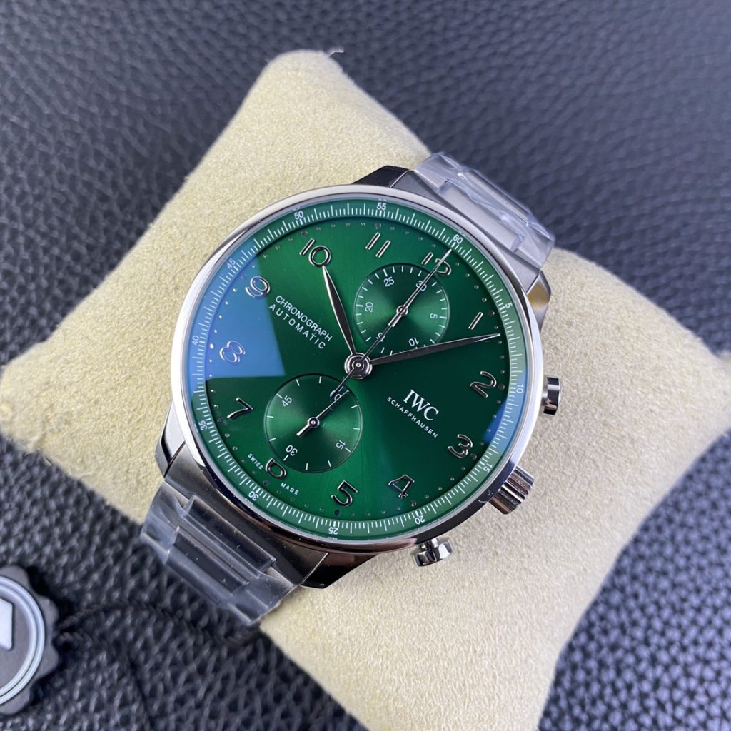 Replica IWC Portuguese Chrono SS Green
