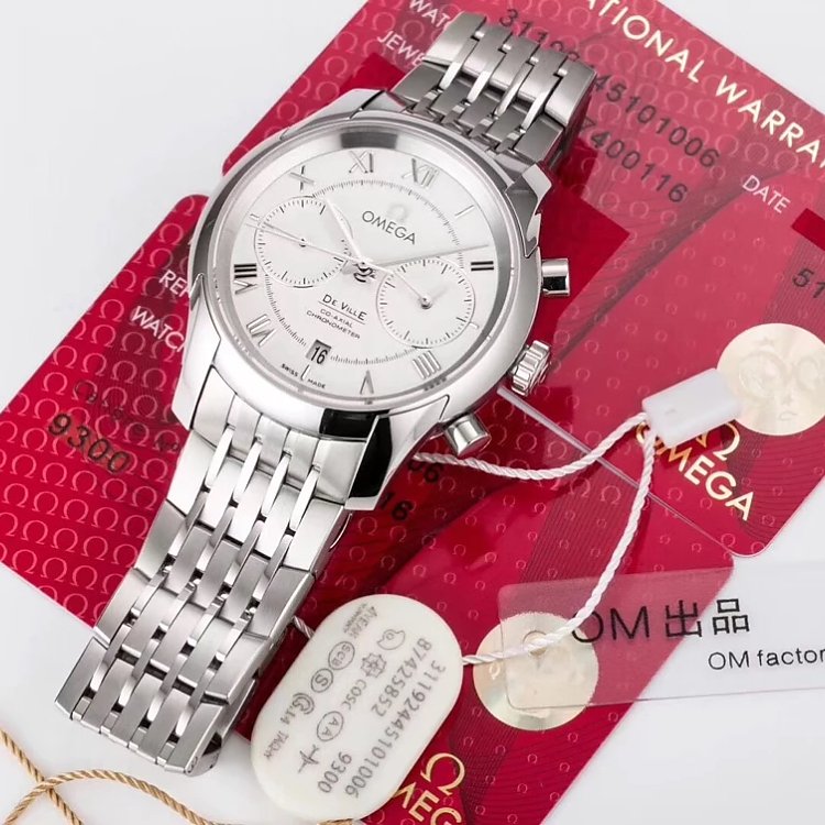 Replica Omega De Ville White Dial