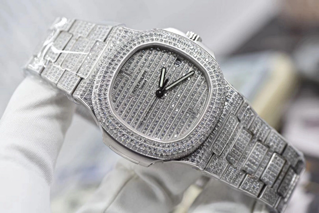 Replica Patek Philippe 5711 Full Diamonds Stainless Steel