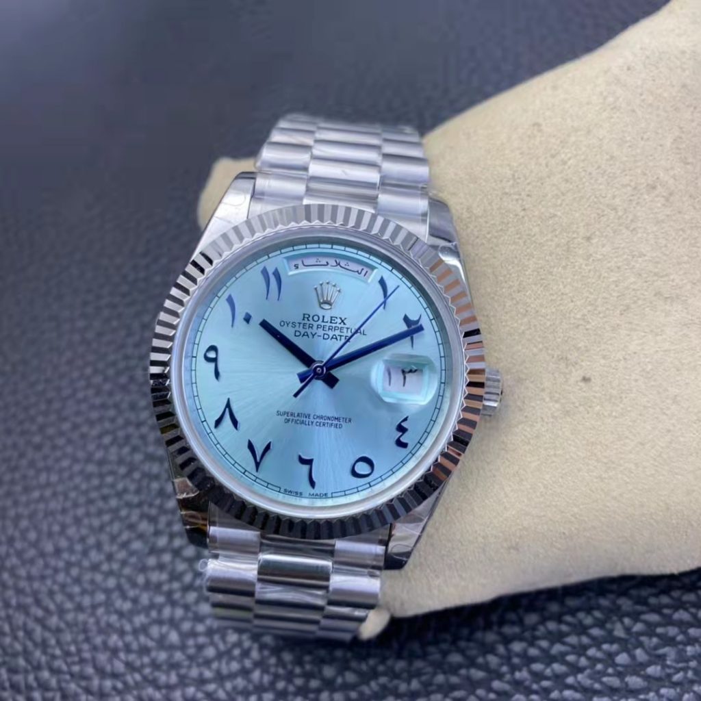 Replica Rolex Day-Date Arabic Ice Blue