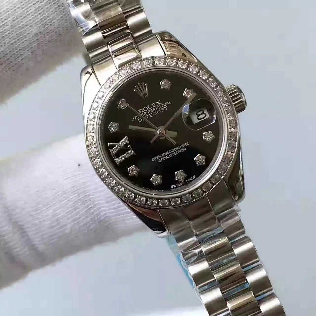 Replica Rolex Lady Datejust 33mm Black