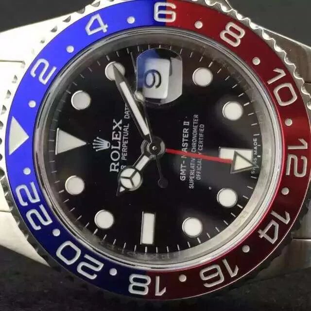 Rolex GMT Master II Blue Red Bezel