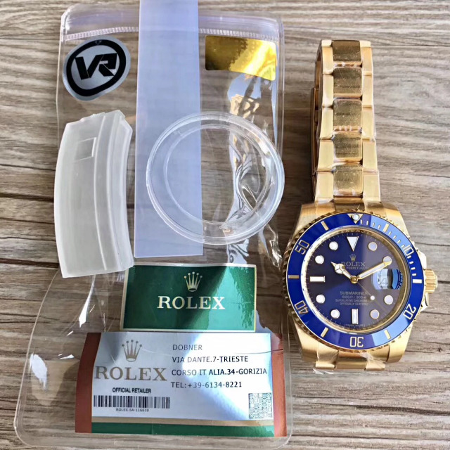 VR Golden Rolex Submariner Blue